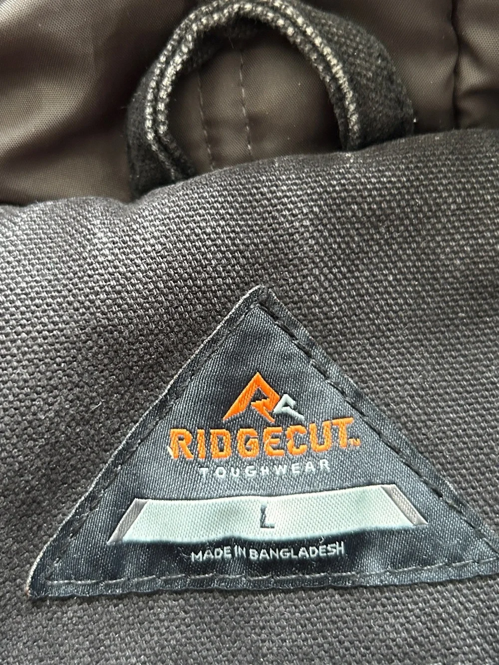 Men’s Ridge Cut Workwear Black Jacket Distressed Size Large
